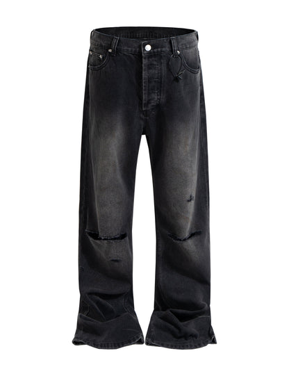 NOIR SPLIT KNEE DENIM Denim | STREETWEAR APPAREL | UNDEVELOPED