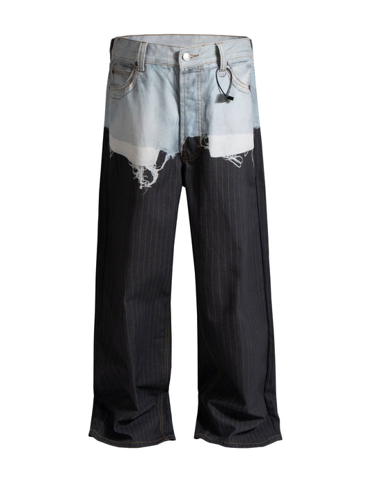 PINSTRIPE PATCHWORK DENIM | STREETWEAR APPAREL | UNDEVELOPED