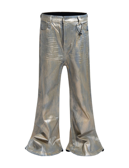 METALLIC FLARE DENIM Denim | STREETWEAR APPAREL | UNDEVELOPED
