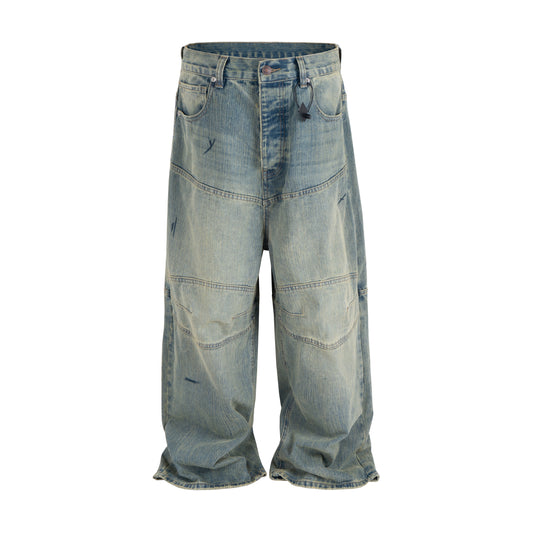 SANDWASH BAGGY BIKER DENIM | UNDEVELOPED