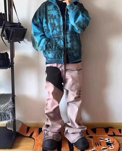 PINK PATCHWORK FLARE DENIM | UNDEVELOPED