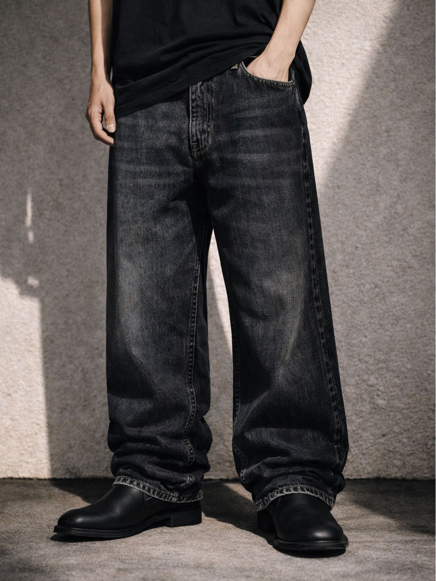 BLACK WASH BAGGY DENIM | STREETWEAR APPAREL | UNDEVELOPED