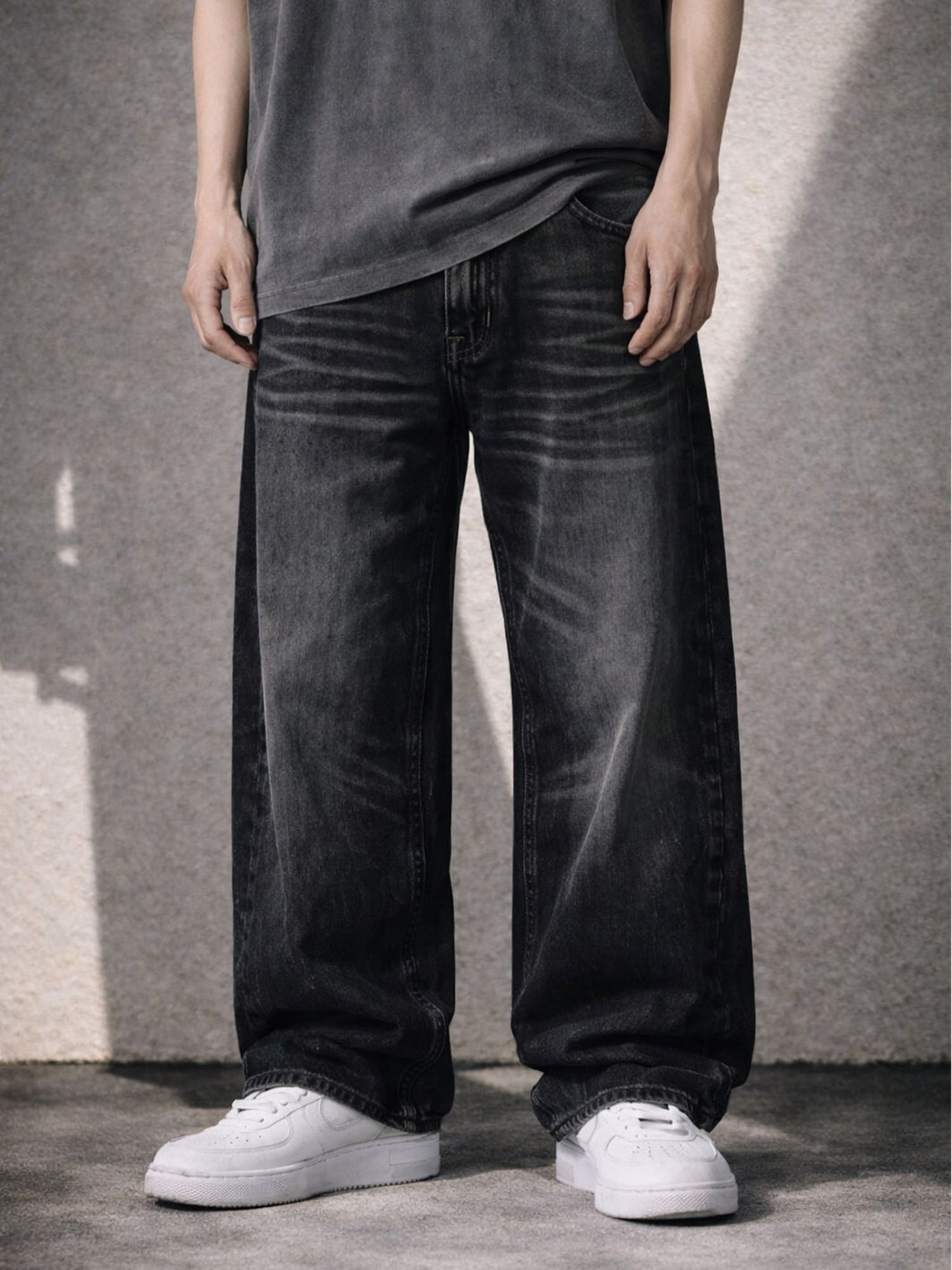 NOIR BAGGY DENIM | STREETWEAR APPAREL | UNDEVELOPED