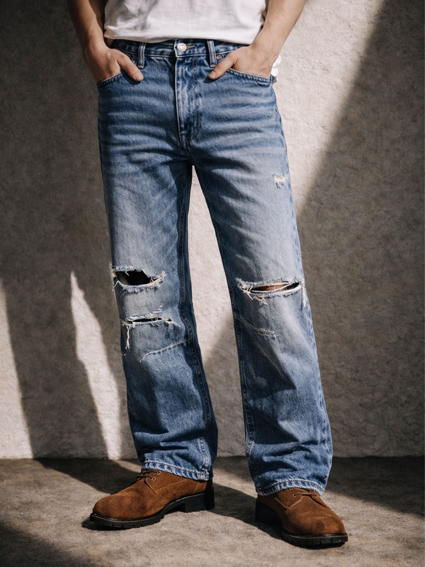 CLASSIC DISTRESSED BOOTCUT DENIM | STREETWEAR APPAREL | UNDEVELOPED