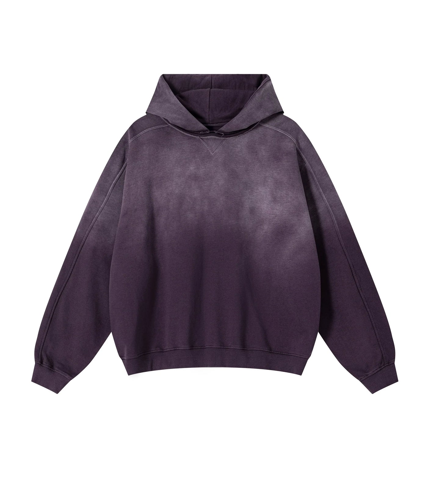 PLUM CONTRAST PANEL HOODIE hoodies | STREETWEAR APPAREL | UNDEVELOPED