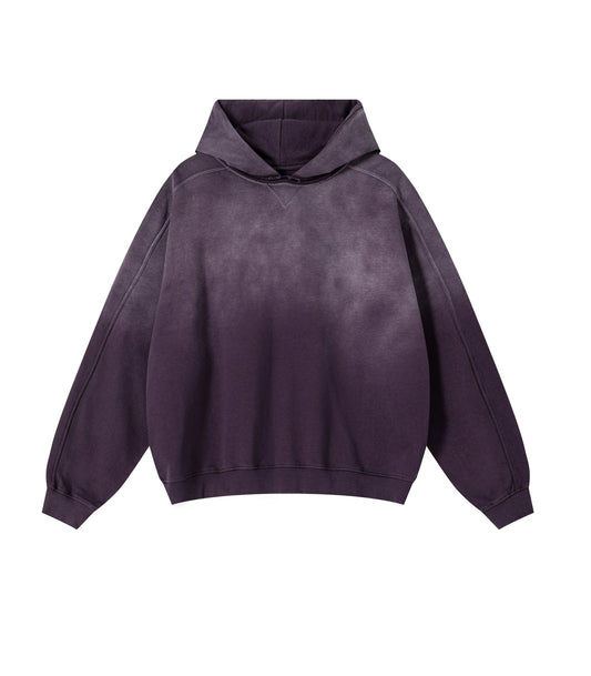 PLUM CONTRAST PANEL HOODIE | UNDEVELOPED