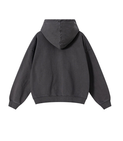 GREY VINTAGE WASH ZIP HOODIE | UNDEVELOPED