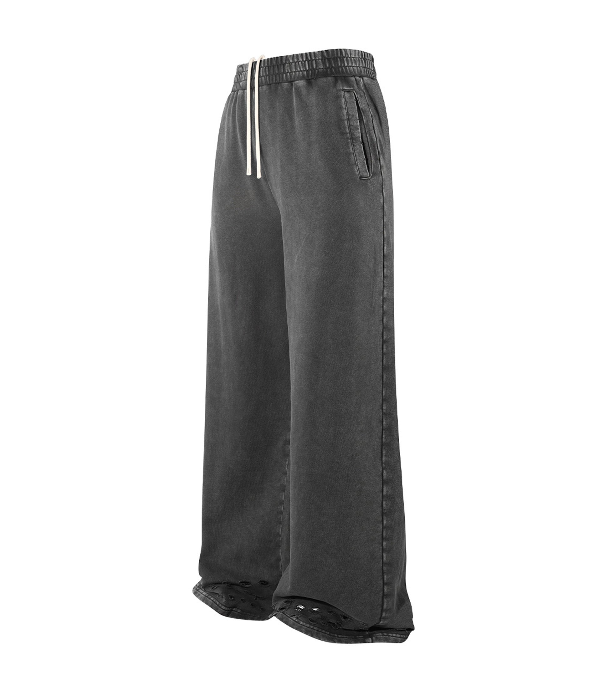 CHARCOAL DISTRESSED SWEATPANTS | UNDEVELOPED