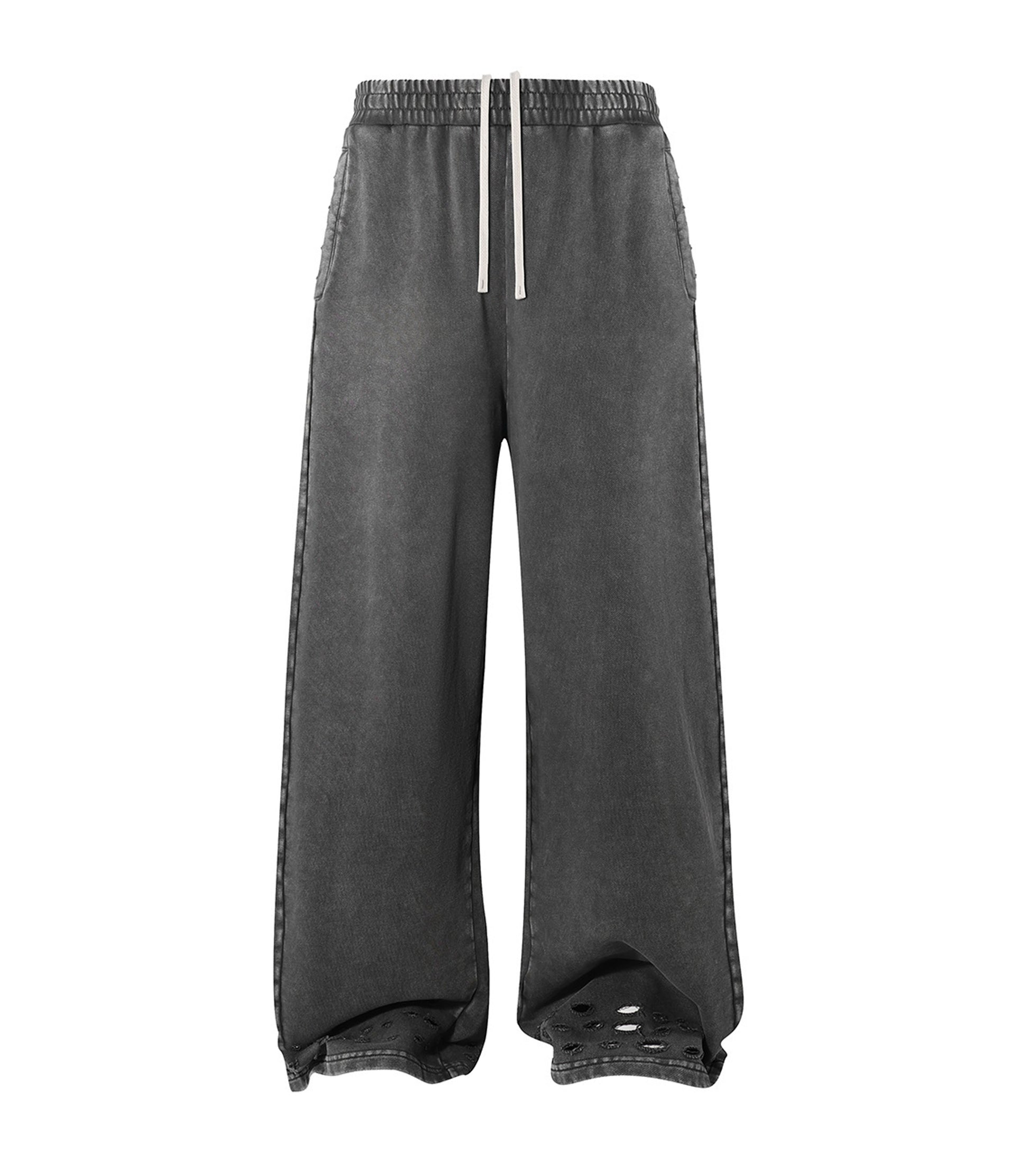 CHARCOAL DISTRESSED SWEATPANTS | UNDEVELOPED