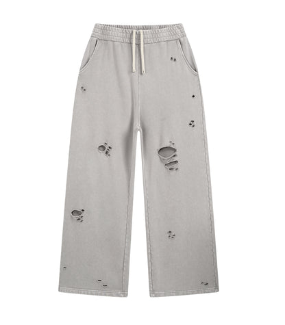 GREY DESTROYED SWEATPANTS | UNDEVELOPED