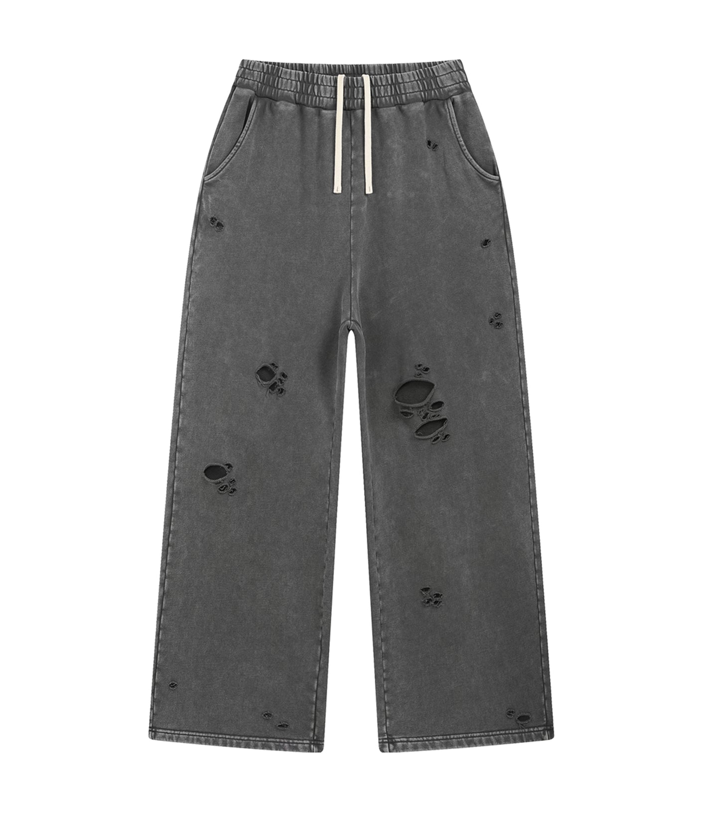 CHARCOAL DESTROYED SWEATPANTS | UNDEVELOPED
