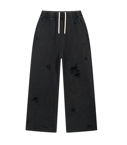 NOIR DESTROYED SWEATPANTS | UNDEVELOPED
