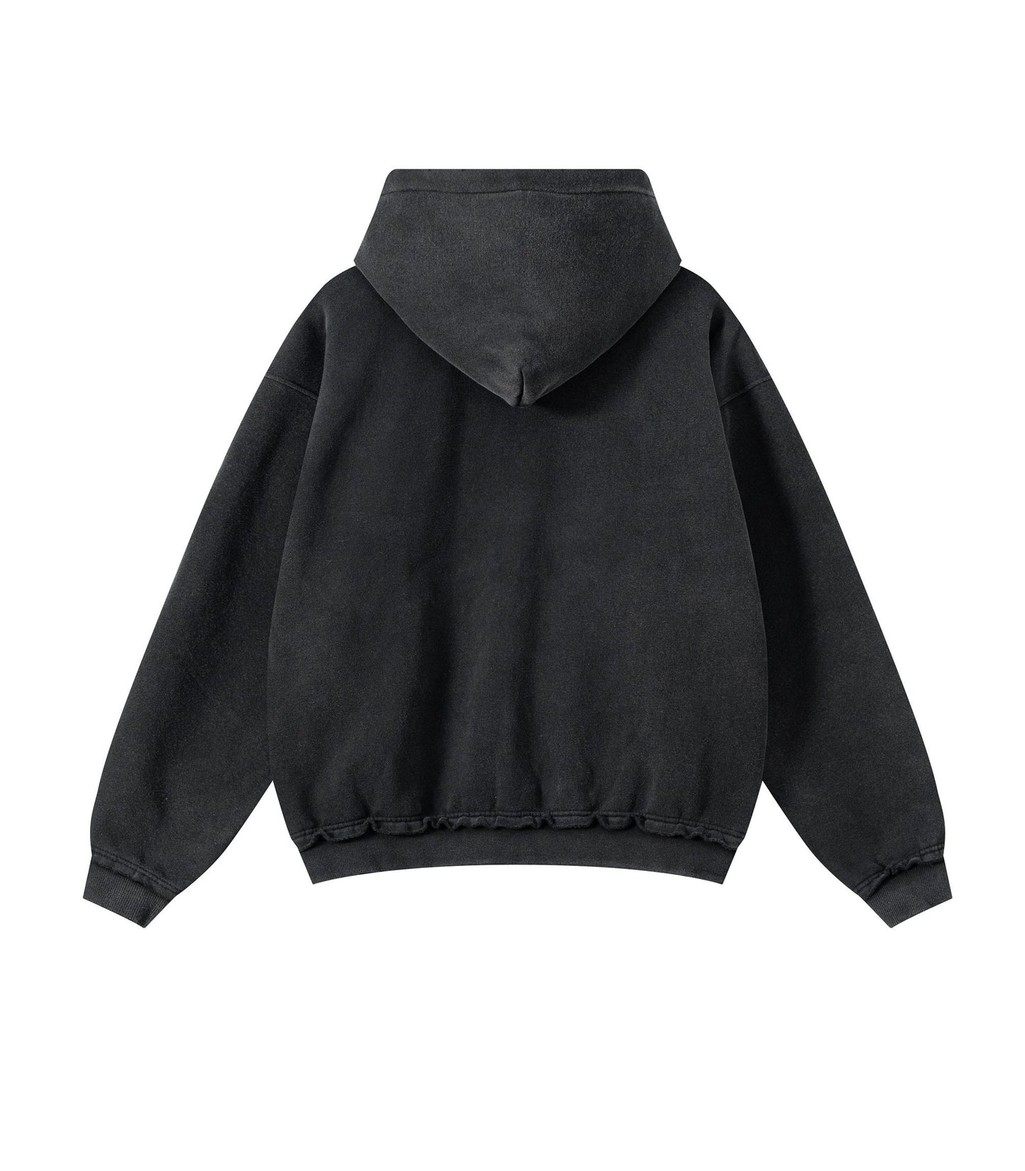 NOIR DISTRESSED ZIP HOODIE hoodies | STREETWEAR APPAREL | UNDEVELOPED