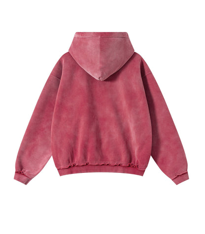 ROSE DISTRESSED ZIP HOODIE | UNDEVELOPED
