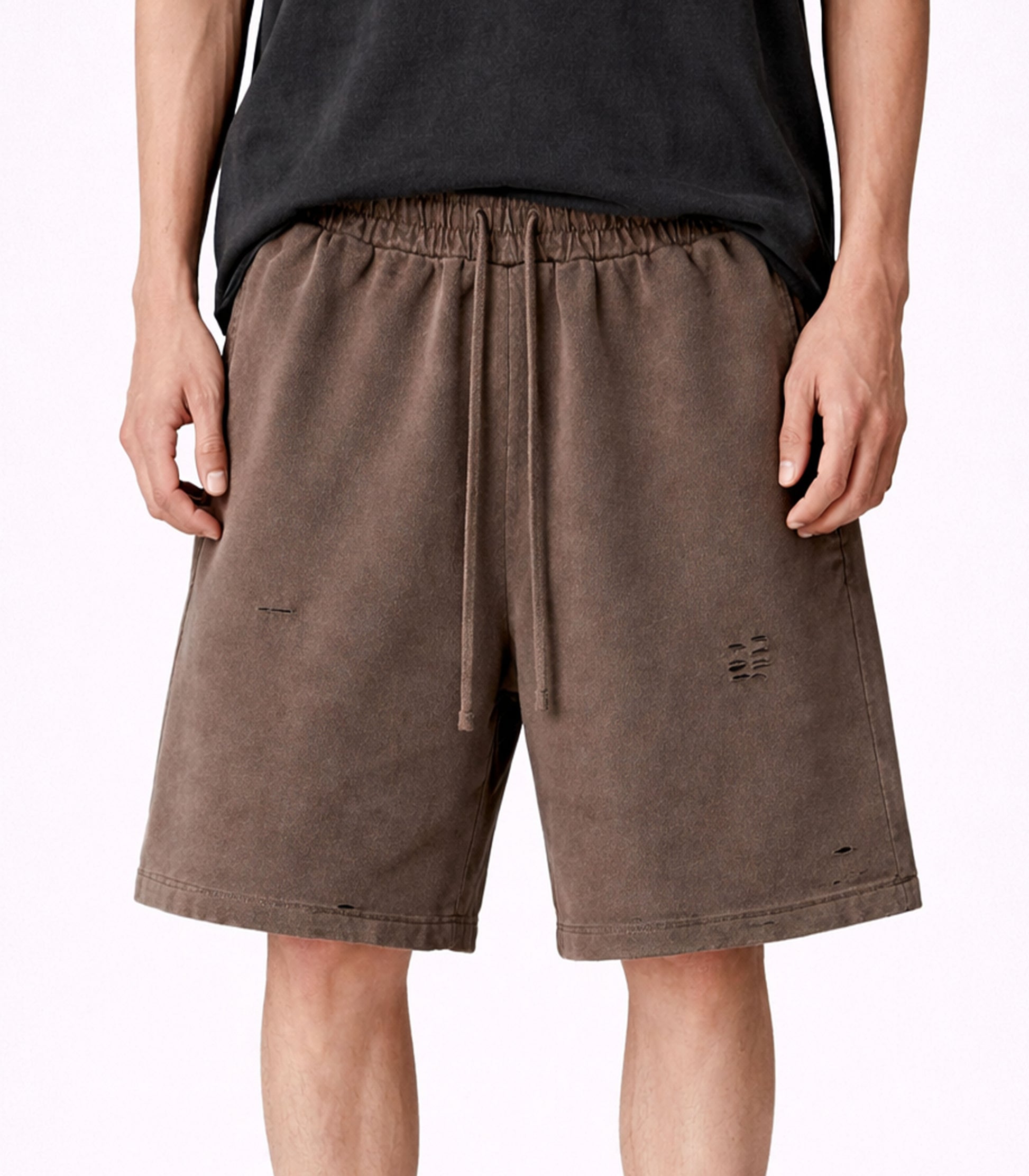 CLOVE DISTRESSED SWEATSHORTS | STREETWEAR APPAREL | UNDEVELOPED