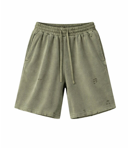 MOSS DISTRESSED SWEATSHORTS | STREETWEAR APPAREL | UNDEVELOPED