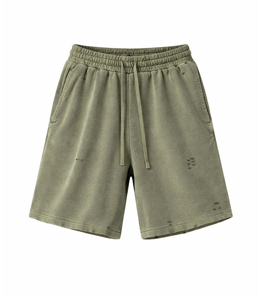 MOSS DISTRESSED SWEATSHORTS | STREETWEAR APPAREL | UNDEVELOPED