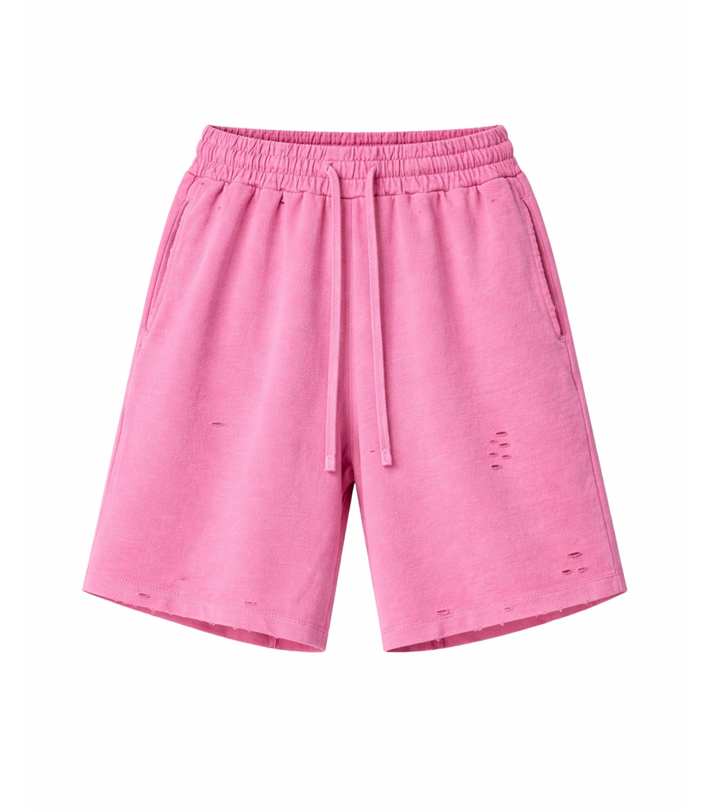 PINK DISTRESSED SWEATSHORTS | STREETWEAR APPAREL | UNDEVELOPED