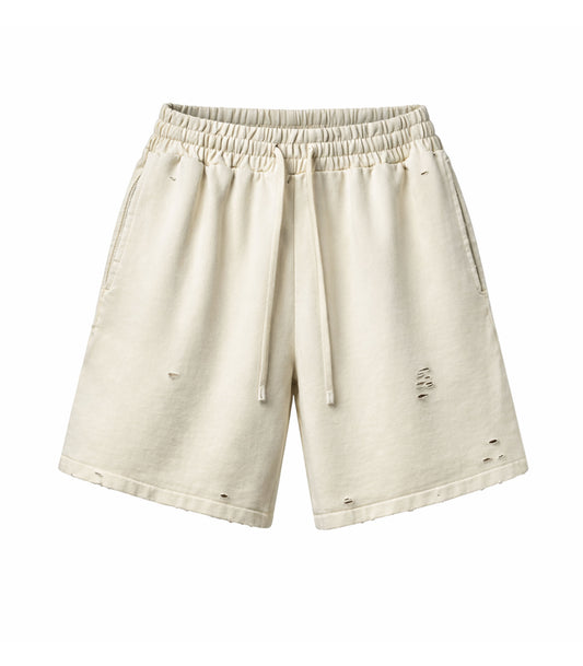 SAND DISTRESSED SWEATSHORTS | STREETWEAR APPAREL | UNDEVELOPED