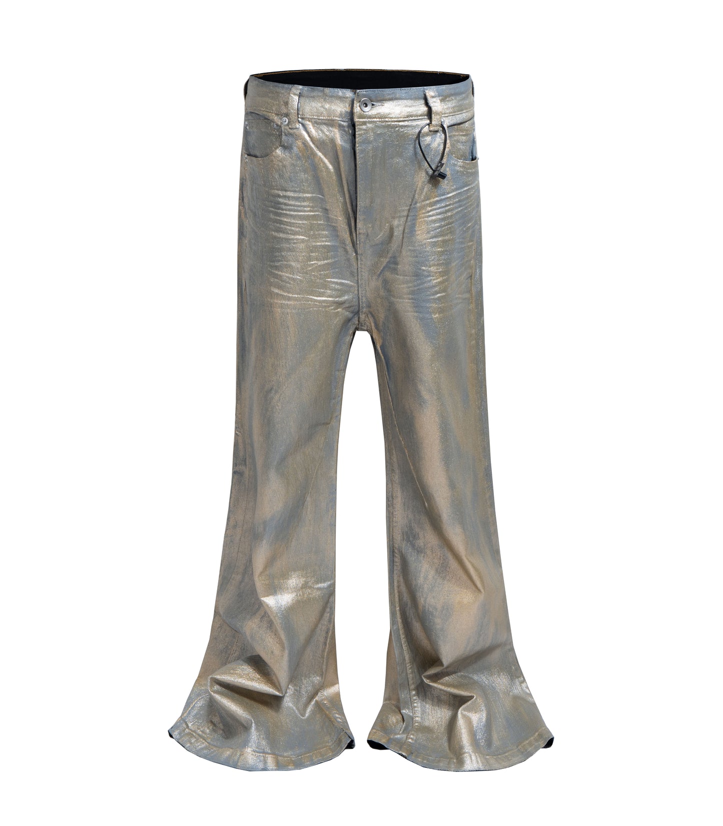 METALLIC FLARE DENIM