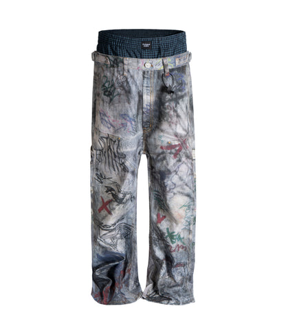 GRAFFITI BOXER DENIM