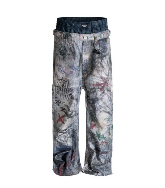 GRAFFITI BOXER DENIM