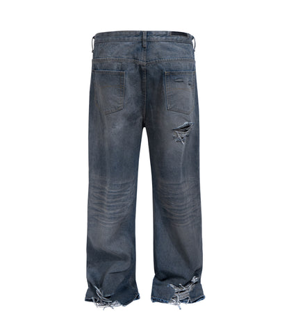DESTROYED SLIM DENIM