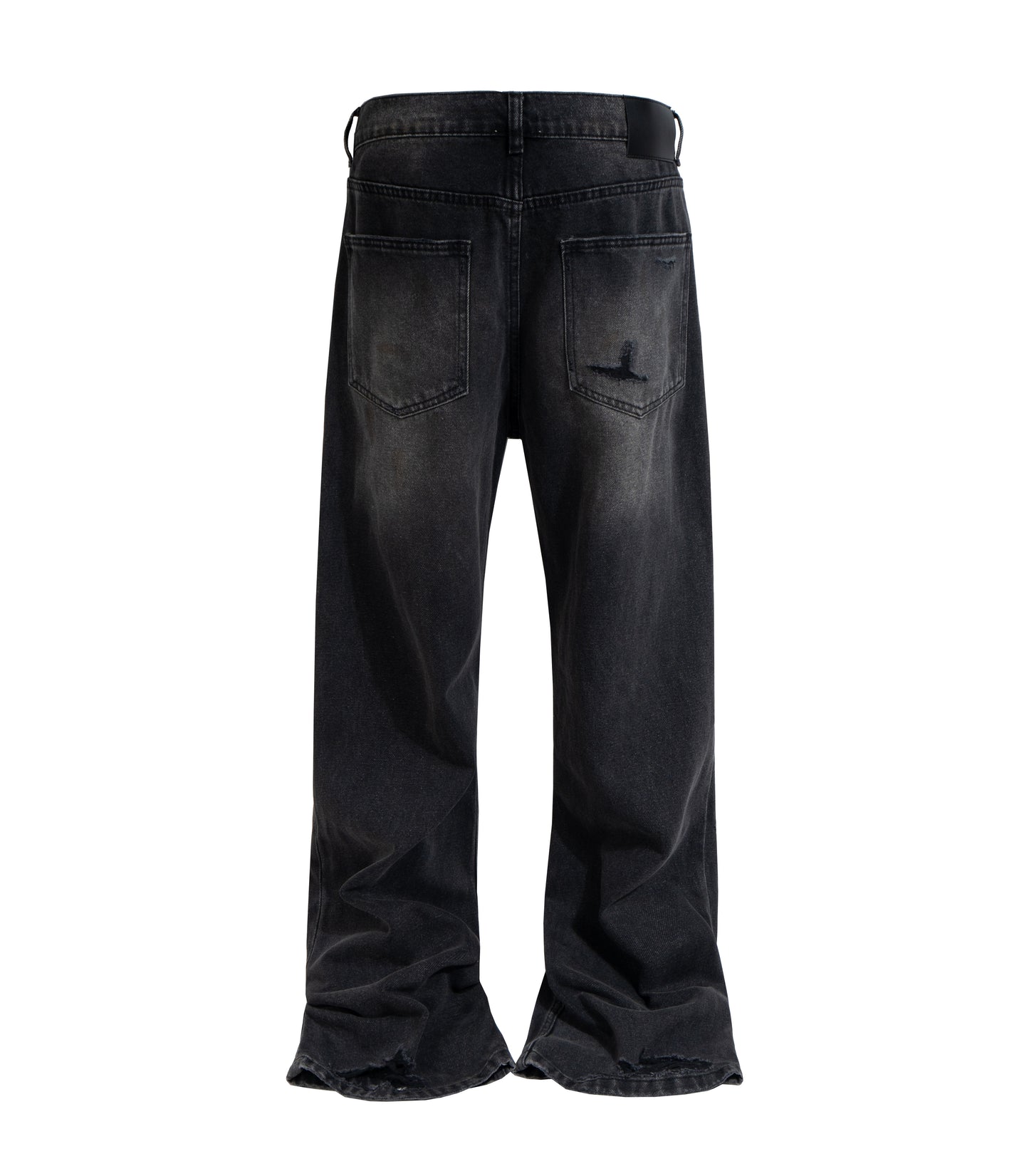NOIR SPLIT KNEE DENIM