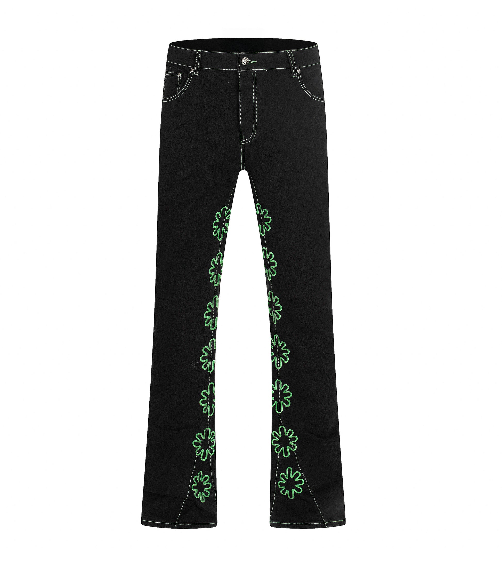 HOLLOW LIME ASTERISK FLARE DENIM | UNDEVELOPED