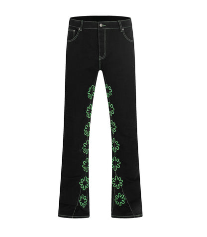 HOLLOW LIME ASTERISK FLARE DENIM | UNDEVELOPED