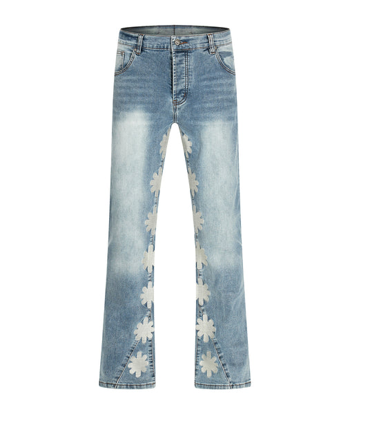 LIGHT WASH ASTERISK FLARE DENIM | UNDEVELOPED