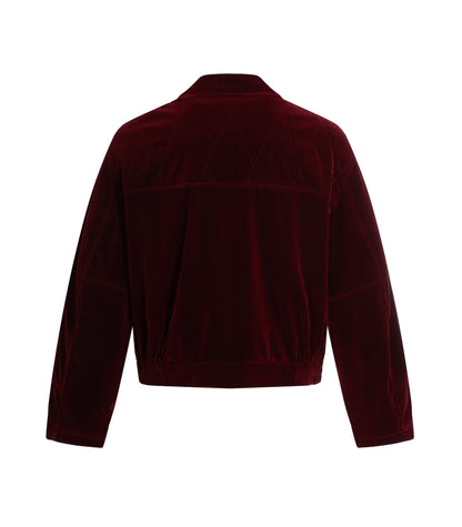 RED SUEDE GEMSTONE JACKET | UNDEVELOPED