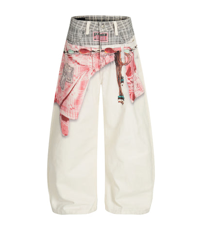 PINK SAGGED DENIM | UNDEVELOPED