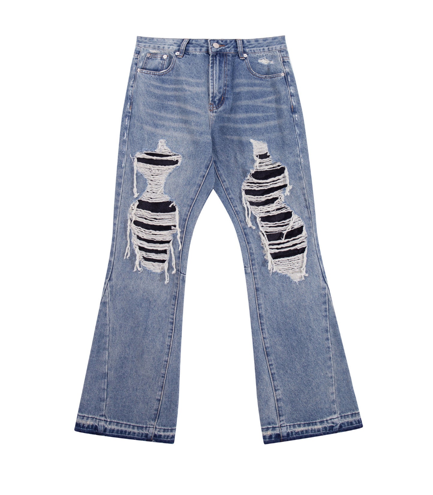 DESTROYED SPLIT DENIM | UNDEVELOPED