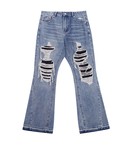 DESTROYED SPLIT DENIM | UNDEVELOPED