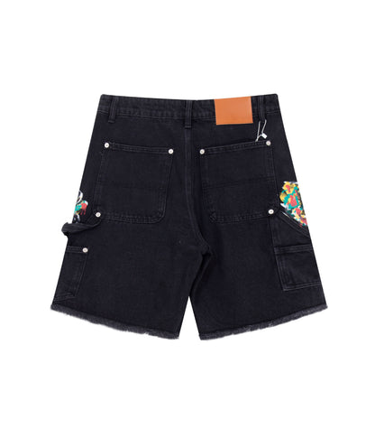 NOIR SPLIT PAINTERS SHORTS | UNDEVELOPED