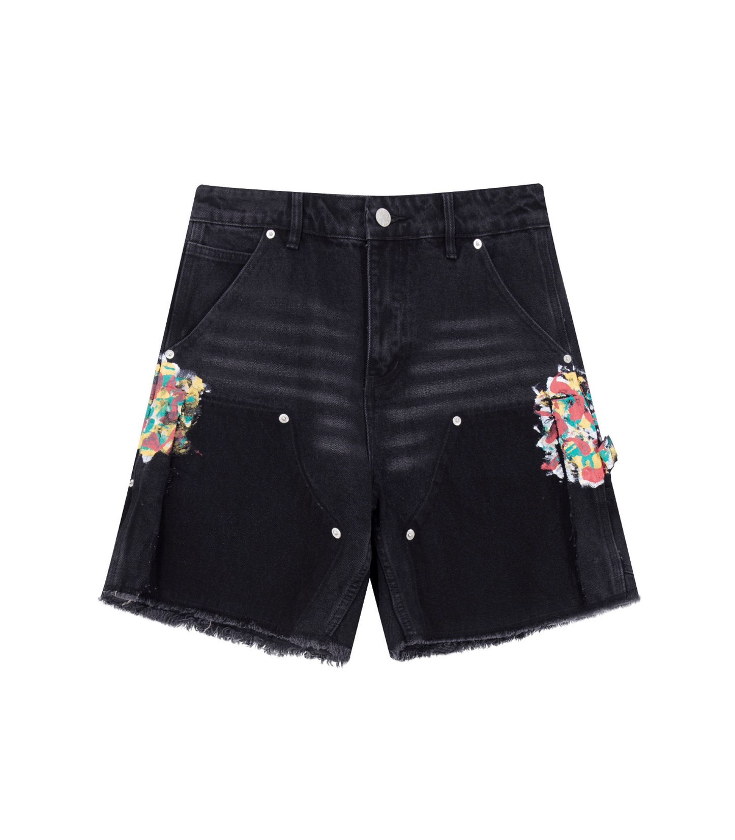 NOIR SPLIT PAINTERS SHORTS | UNDEVELOPED