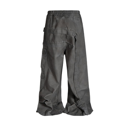 GREY FLOW PATCHWORK CARGOS