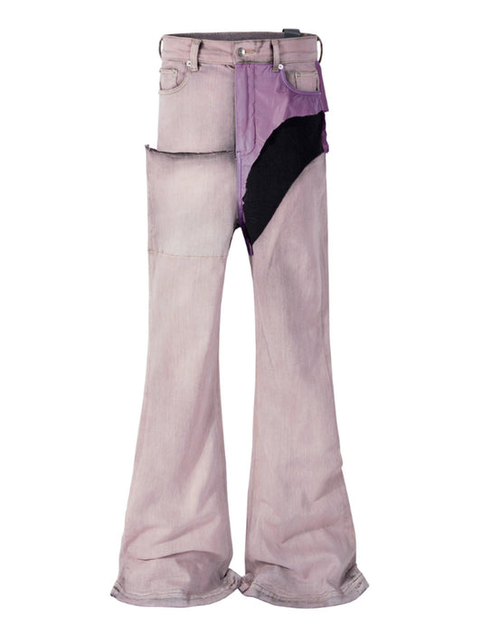 PINK PATCHWORK FLARE DENIM | UNDEVELOPED