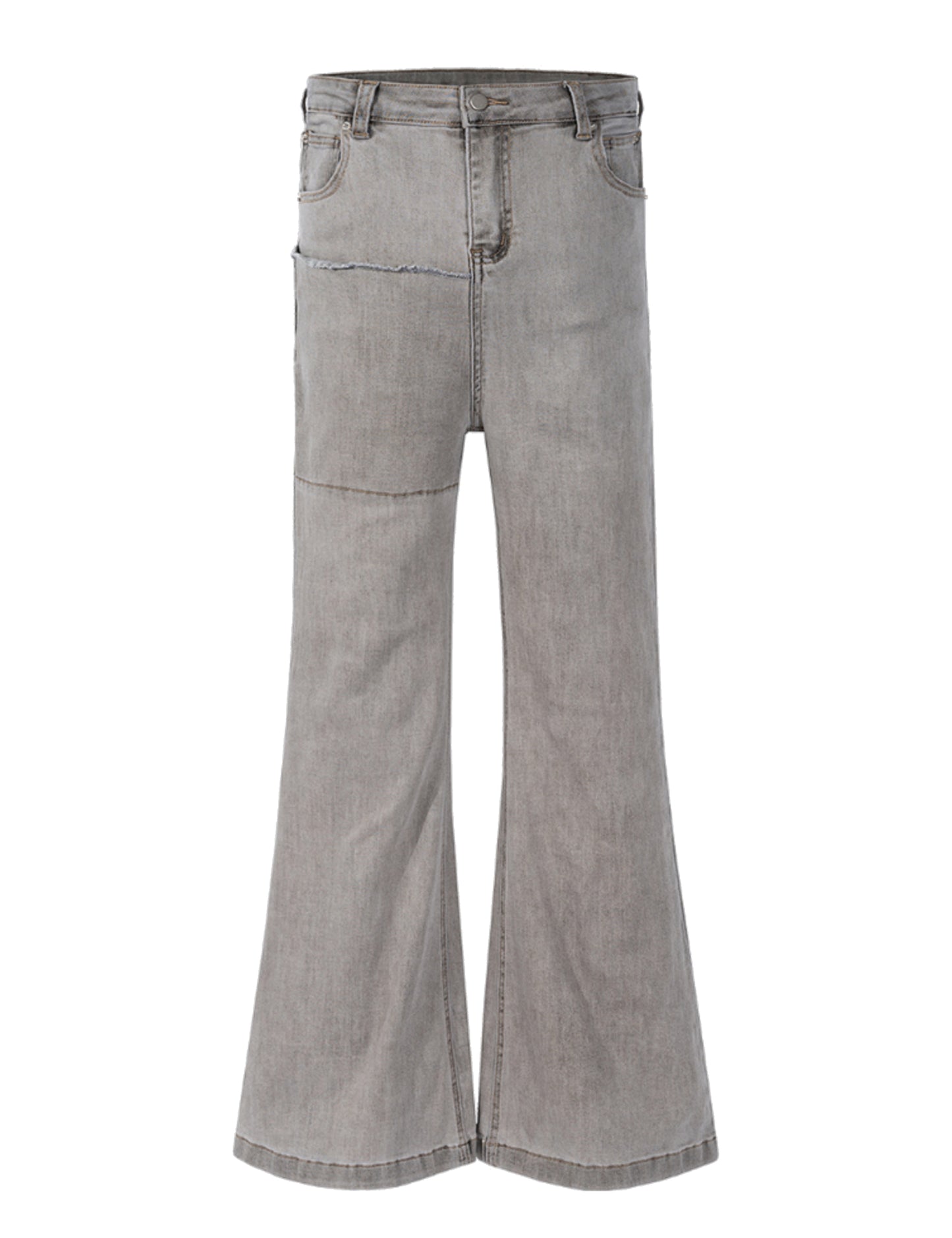 GREYSCALE PATCH FLARE DENIM