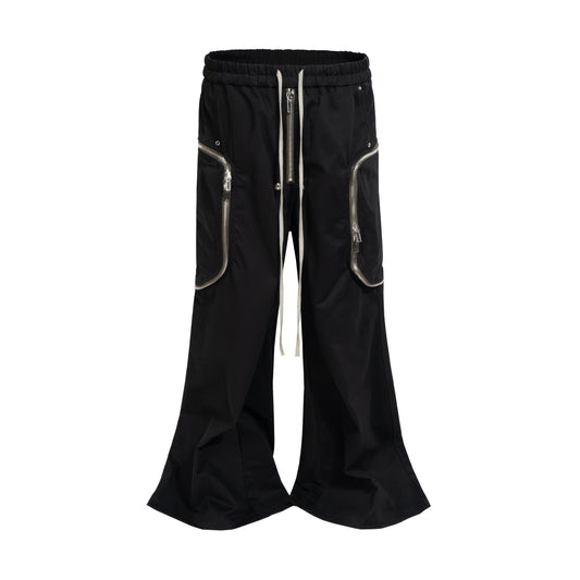 Noir Rapture Flare Pants by UNDEVELOPED — streetwear pants, front view