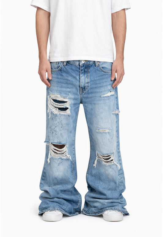 AZUL DESTRUCTION DENIM Denim | STREETWEAR APPAREL | UNDEVELOPED