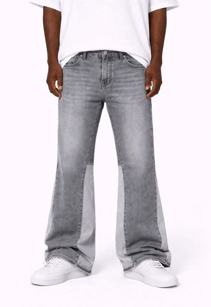GREY SPLIT FLARE DENIM denim | STREETWEAR APPAREL | UNDEVELOPED