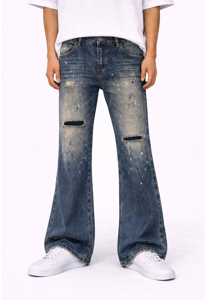 SUTURE PAINTER FLARE DENIM denim | STREETWEAR APPAREL | UNDEVELOPED