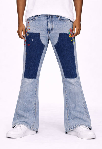AZUL SPLIT PAINTERS DENIM Denim | STREETWEAR APPAREL | UNDEVELOPED