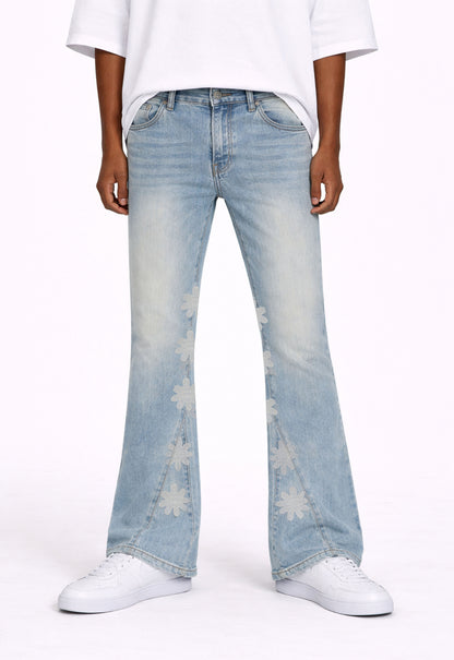 STONE ASTERISK FLARE DENIM denim | STREETWEAR APPAREL | UNDEVELOPED