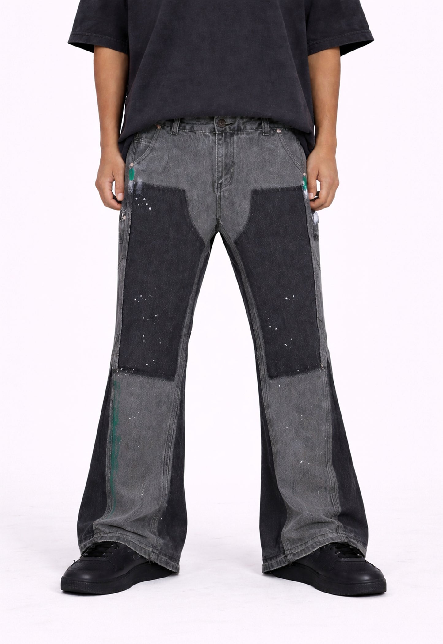 GREY SPLIT PAINTERS DENIM denim | STREETWEAR APPAREL | UNDEVELOPED