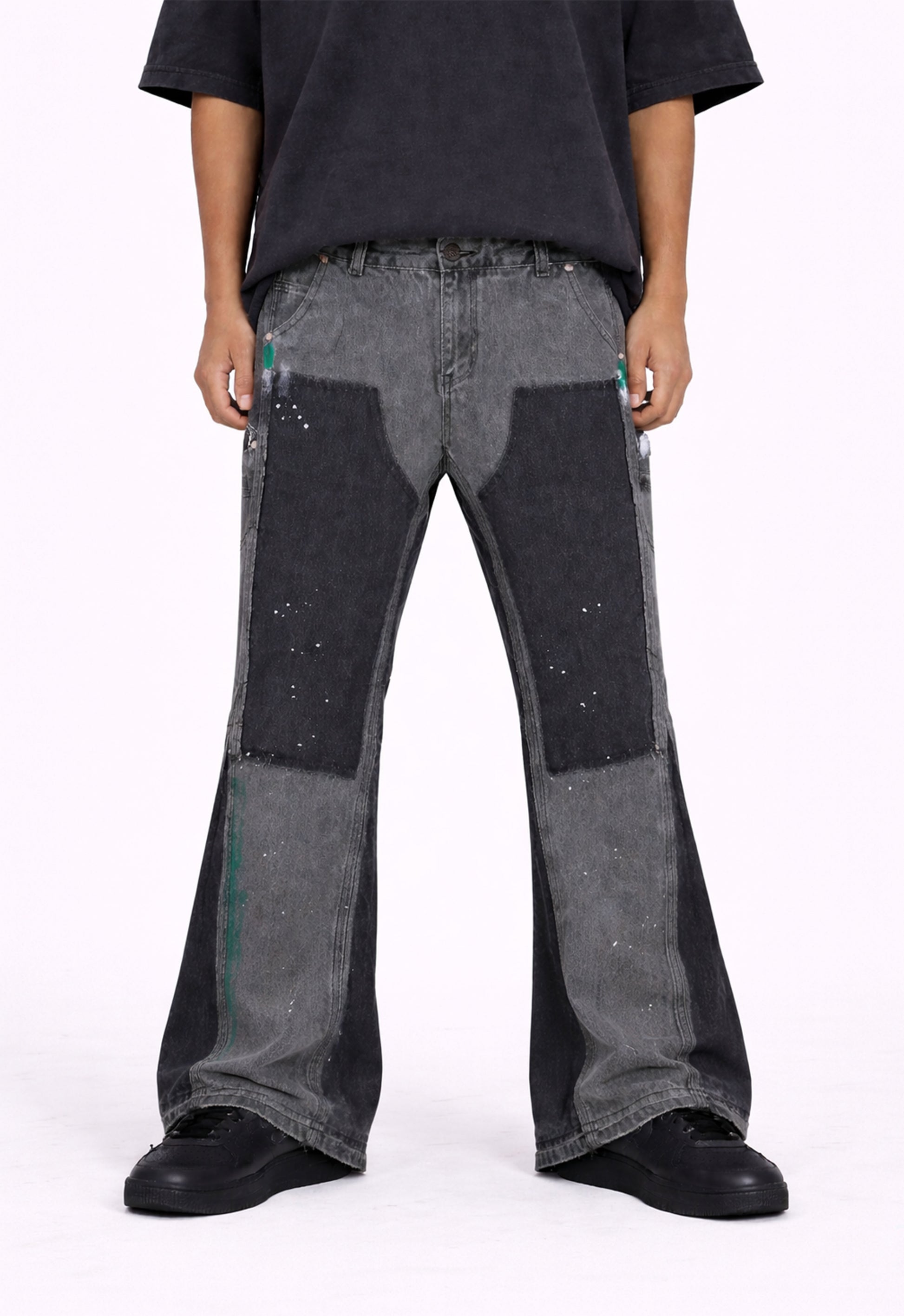 GREY SPLIT PAINTERS DENIM denim | STREETWEAR APPAREL | UNDEVELOPED