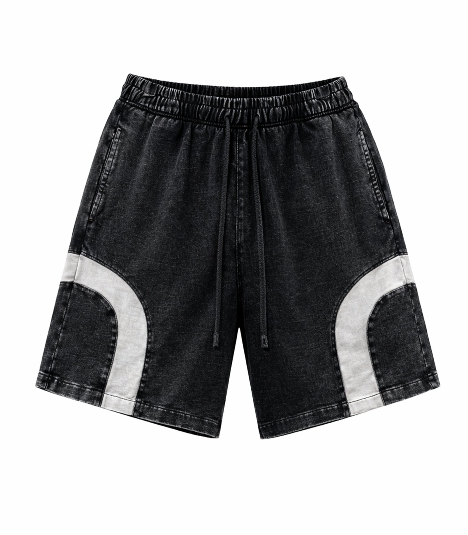 NOIR PATCHWORK SWEATSHORTS | STREETWEAR APPAREL | UNDEVELOPED