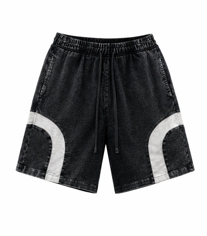 NOIR PATCHWORK SWEATSHORTS | STREETWEAR APPAREL | UNDEVELOPED